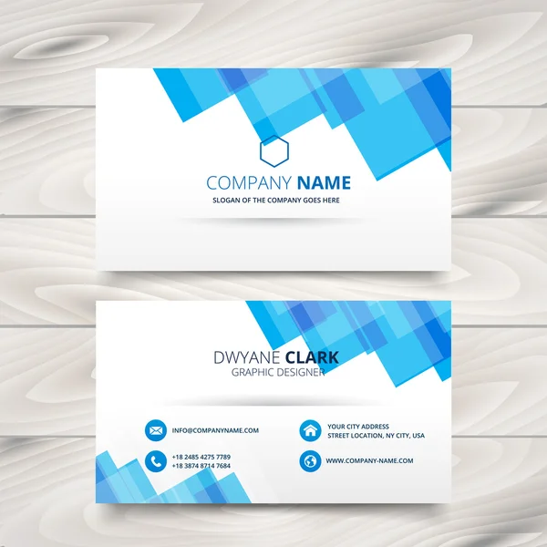 clean white and blue business card template design