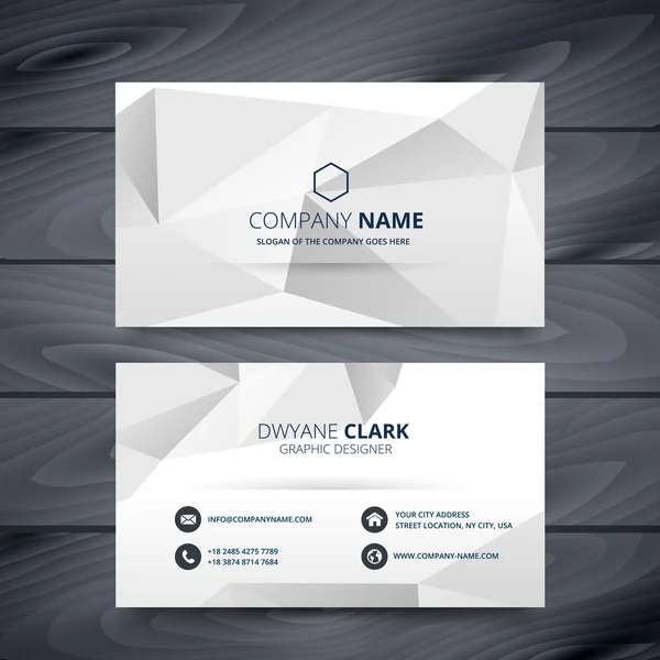 Modern clean white and gray business card design template — Stock Vector
