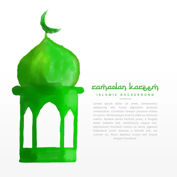 hand painted green mosque design