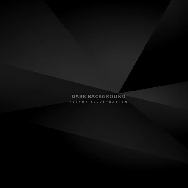 Mörk svart 3d bakgrund vektor illustration — Stock vektor