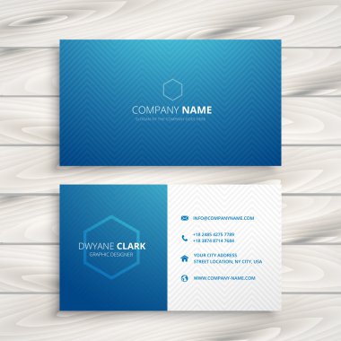 temiz basit mavi kartvizit