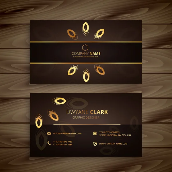 luxury golden business card