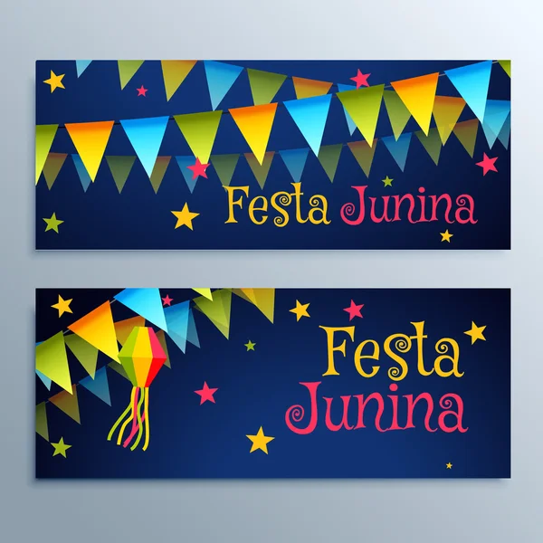 festa junina holiday festival banners set