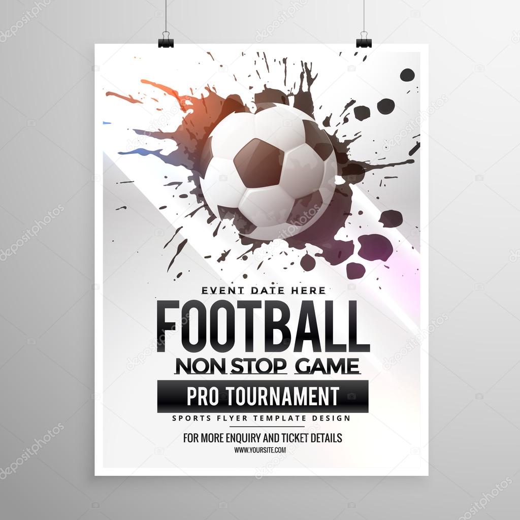 football soccer game tournament flyer brochure template — Stockvektor