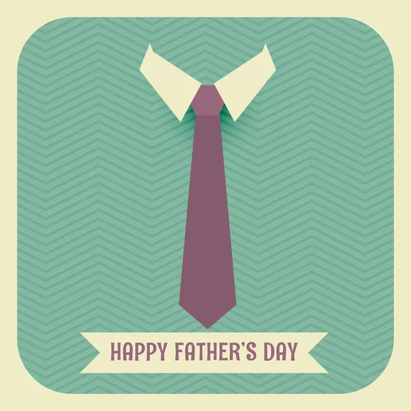 Gelukkig vaders dag met stropdas en kraag — Stockvector