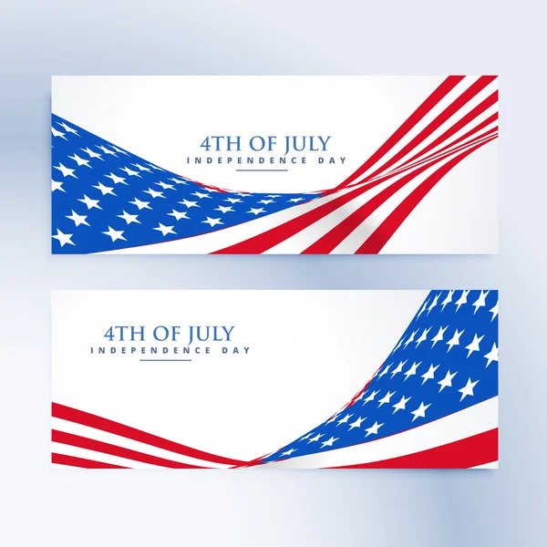 Independência americana dia 4 de julho banners —  Vetores de Stock