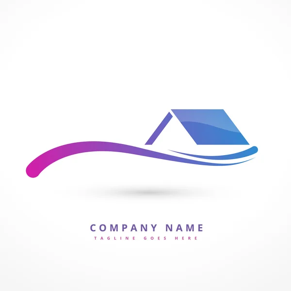 Ev veya ev şirket logo tasarlamak — Stok Vektör