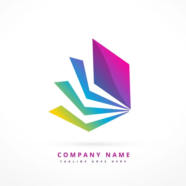 Abstract shape colorful logo template design — Stock Vector