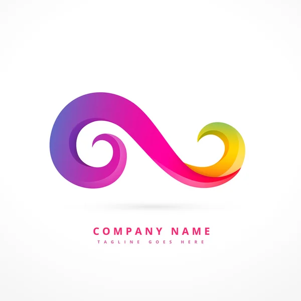 Creative floral logo template design illustration — Stock Vector