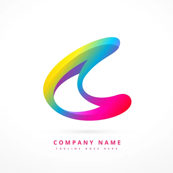 Creative colorful logo template design — Stock Vector