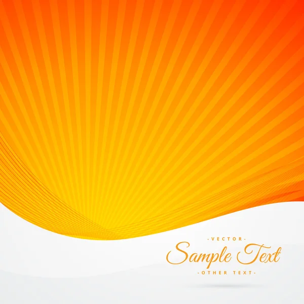 Orange Sonnenbrand Hintergrund Illustration — Stockvektor