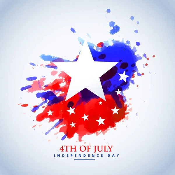 Absztrakt akvarell amerikai zászló, a július 4. — Stock Vector