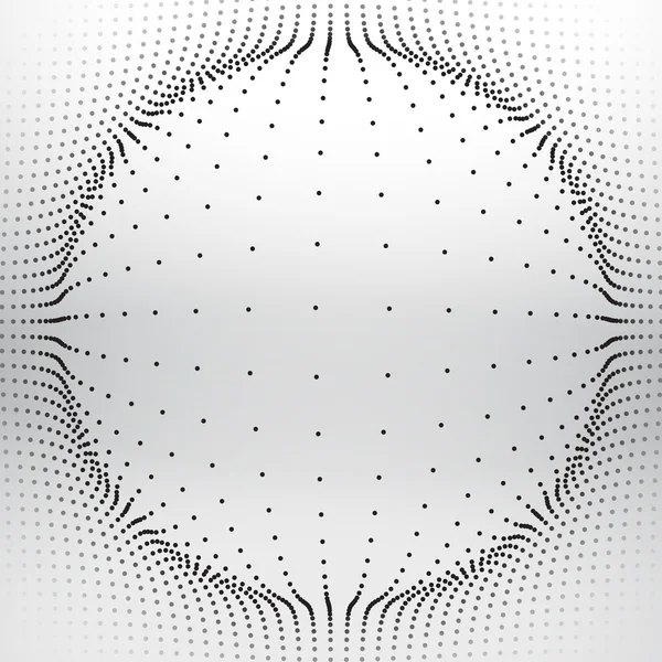 Mesh sphere made with circular dots — Stock Vector