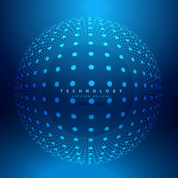 Dots sphere mesh vektor illustration — Stockvektor