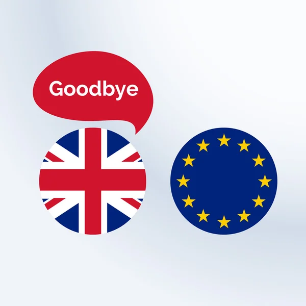 Wielka Brytania pożegnaniu z Unii Europejskiej — Wektor stockowy