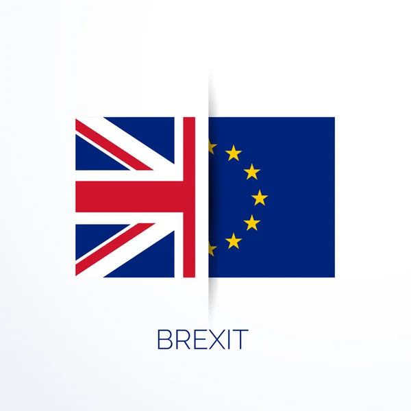 Brexit referensum-val uk és eu zászlók — Stock Vector