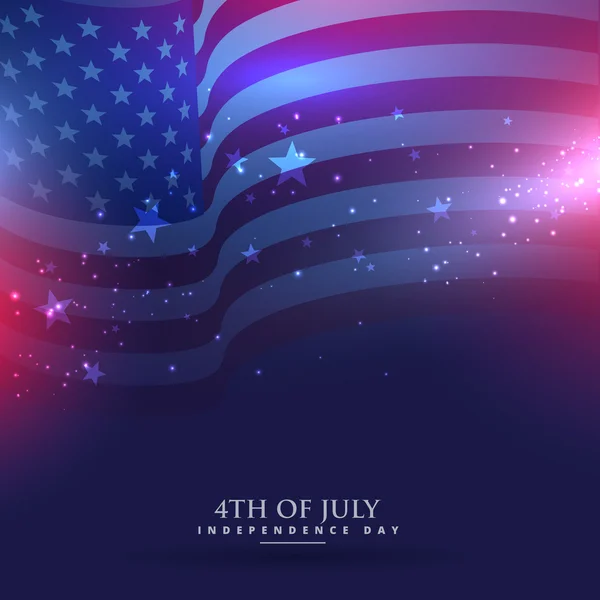 Beautiful american flag background — Stock Vector