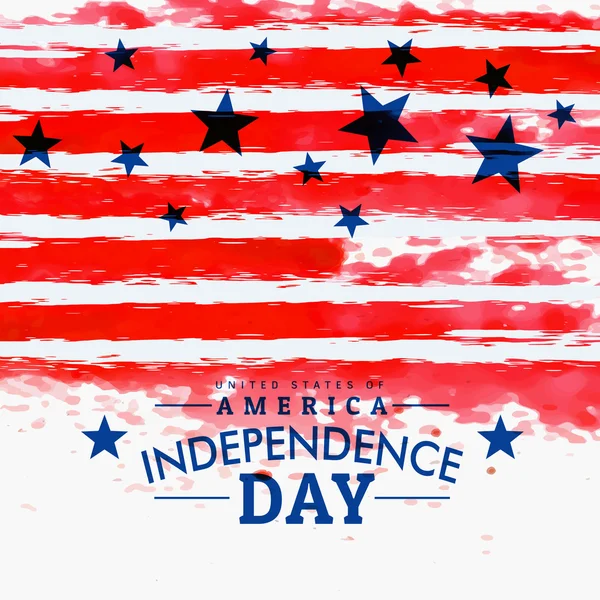 Hintergrund zum amerikanischen Unabhängigkeitstag mit Grunge-Flagge — Stockvektor
