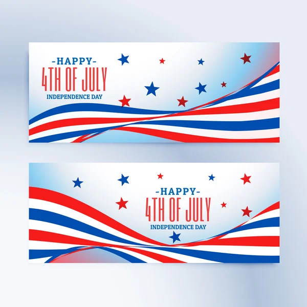 4th of july banners set