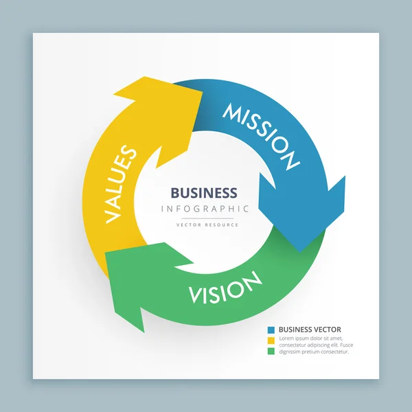 Infografika strzałka z danych biznesowych — Wektor stockowy