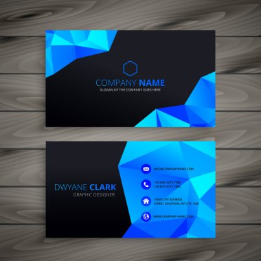 karanlık düşük Poli kartvizit