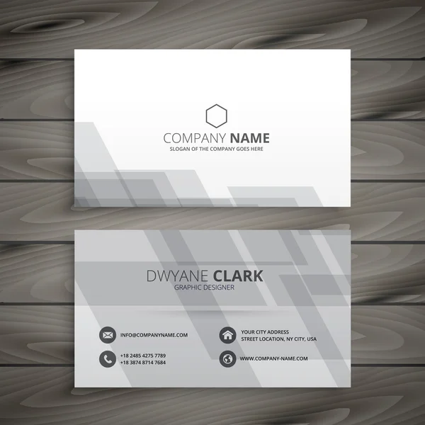 Gray white business card — Stock Vector