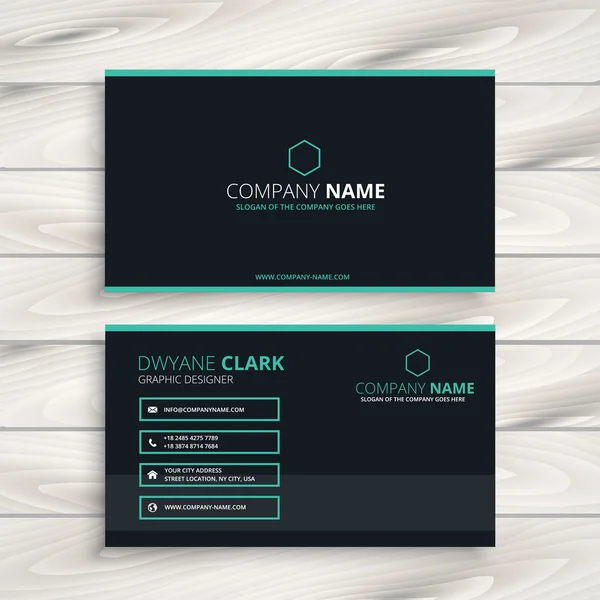 dark clean business card