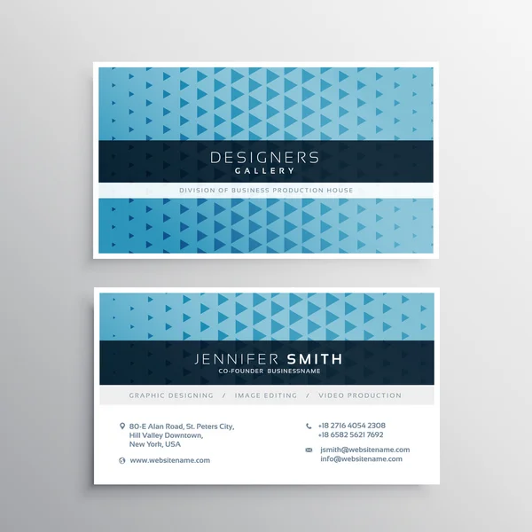 Modern blue business card template — Stock Vector