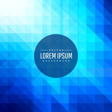 parlak mavi soyut üçgen arka plan