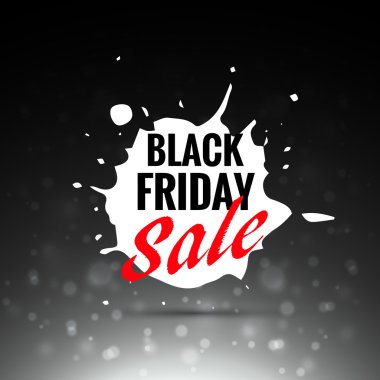 siyah Cuma satış vektör etiket tasarımını sıçrama