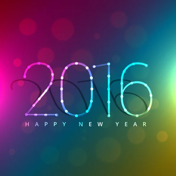 colorful 2016 new year greeting