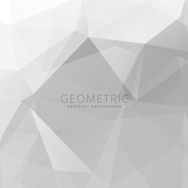 Açık gri poligonal renkli