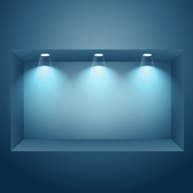 boş sunu duvar vektör çizim