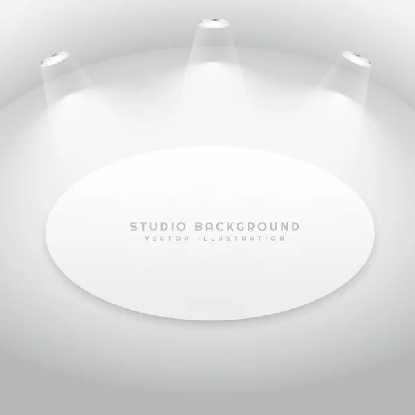 Atelierraum mit ovalem Bilderrahmen — Stockvektor