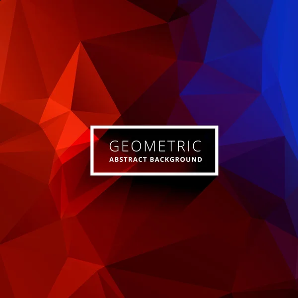 Красный синий геометрический треугольник фон — стоковый вектор