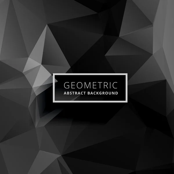 Mörk geometrisk polygonal bakgrund — Stock vektor