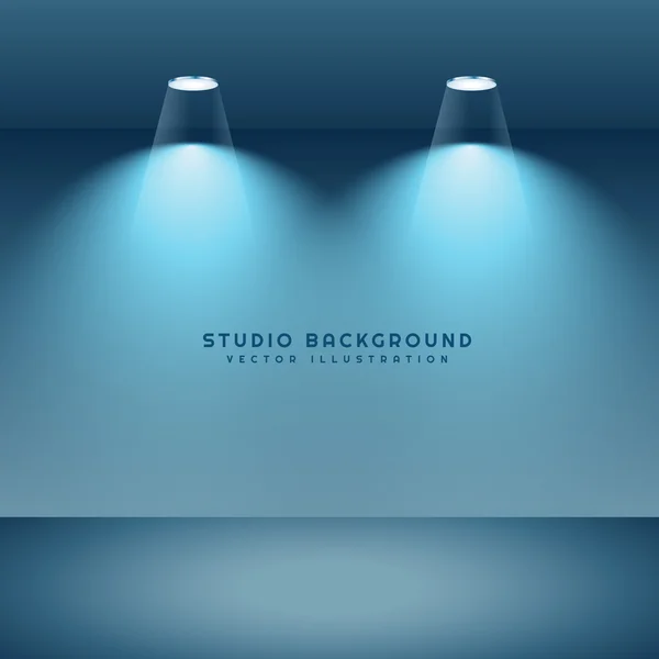 Studio sfondo con due luci spot — Vettoriale Stock