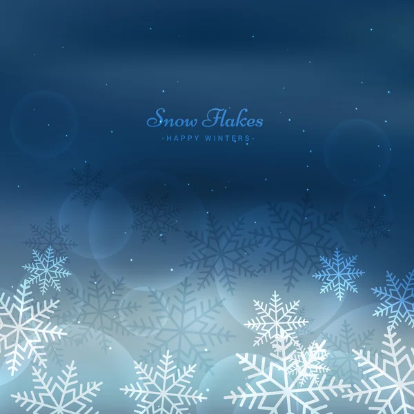 Navidad invierno copos de nieve vector ilustración — Archivo Imágenes Vectoriales