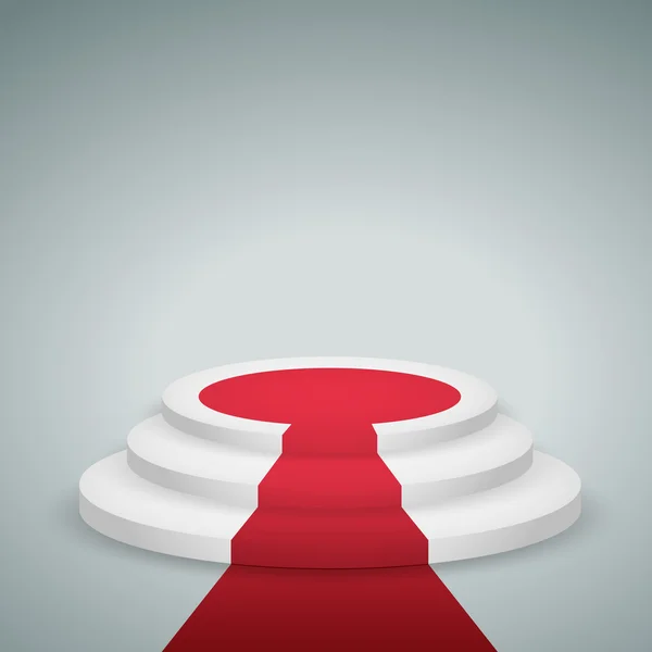 Podium avec tapis rouge — Image vectorielle