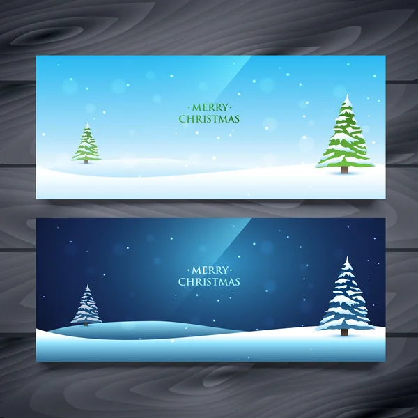 Karácsonyi bannerek vektoros illusztráció — Stock Vector