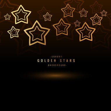Altın yıldızlar arka plan vektör çizim