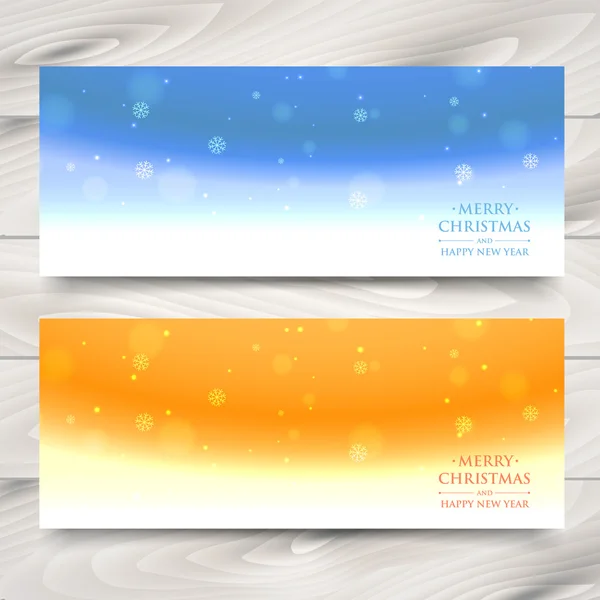 Xmas banners vector ilustración — Vector de stock