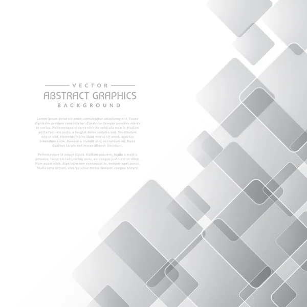 Fondo gris abstracto limpio con formas cuadradas — Vector de stock