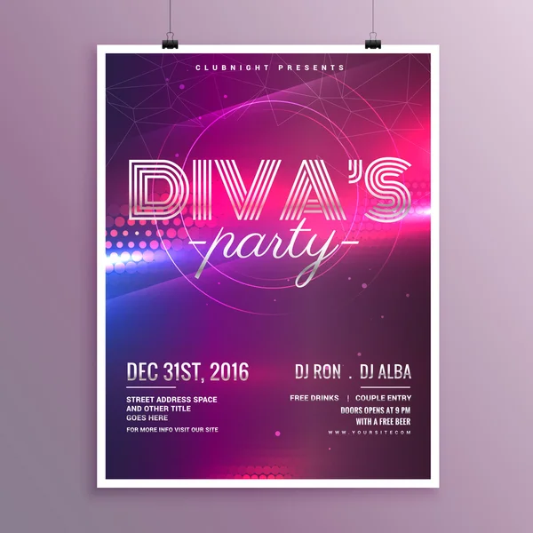 Music party flyer template in a4 size — Stock Vector