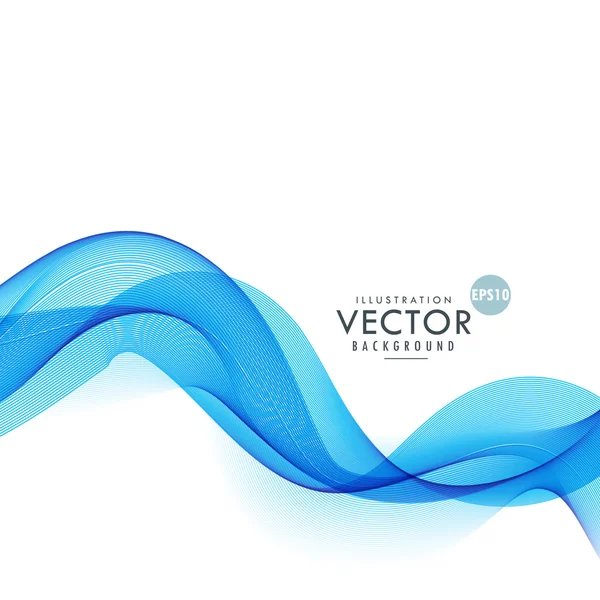 Rauchige blaue Wellen abstrakter Hintergrund — Stockvektor