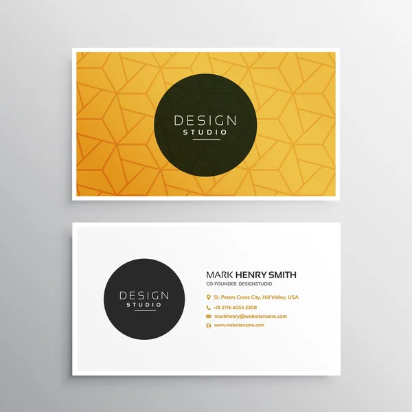 clean minimal business card template with pattern shape