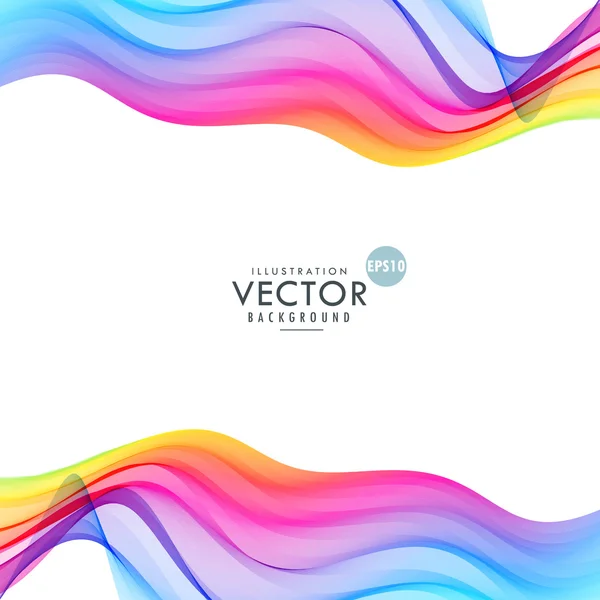 Vague colorée design fond abstrait — Image vectorielle