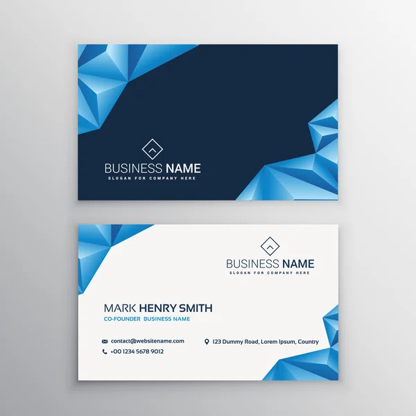 abstract 3d triangles business card