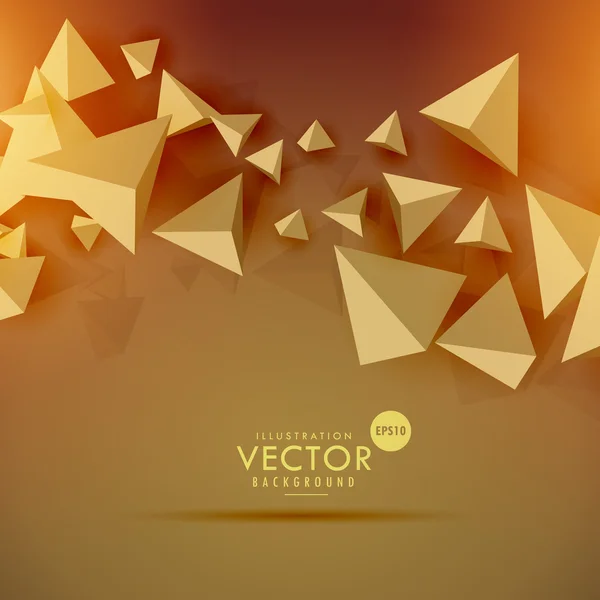Elvont 3d poligon háttér tervezés — Stock Vector
