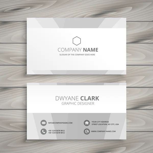 Minimal white business card — Stock Vector